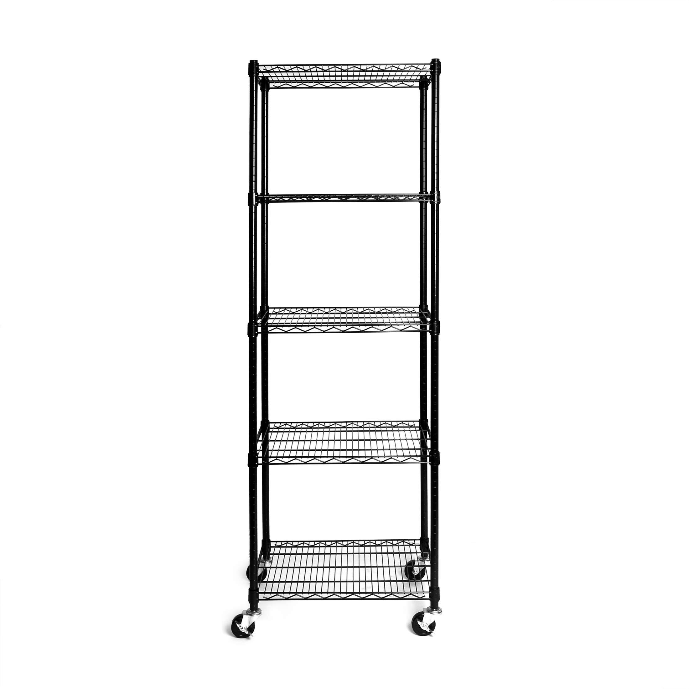 Black 5-Tier Shelving 24 W x 18 D