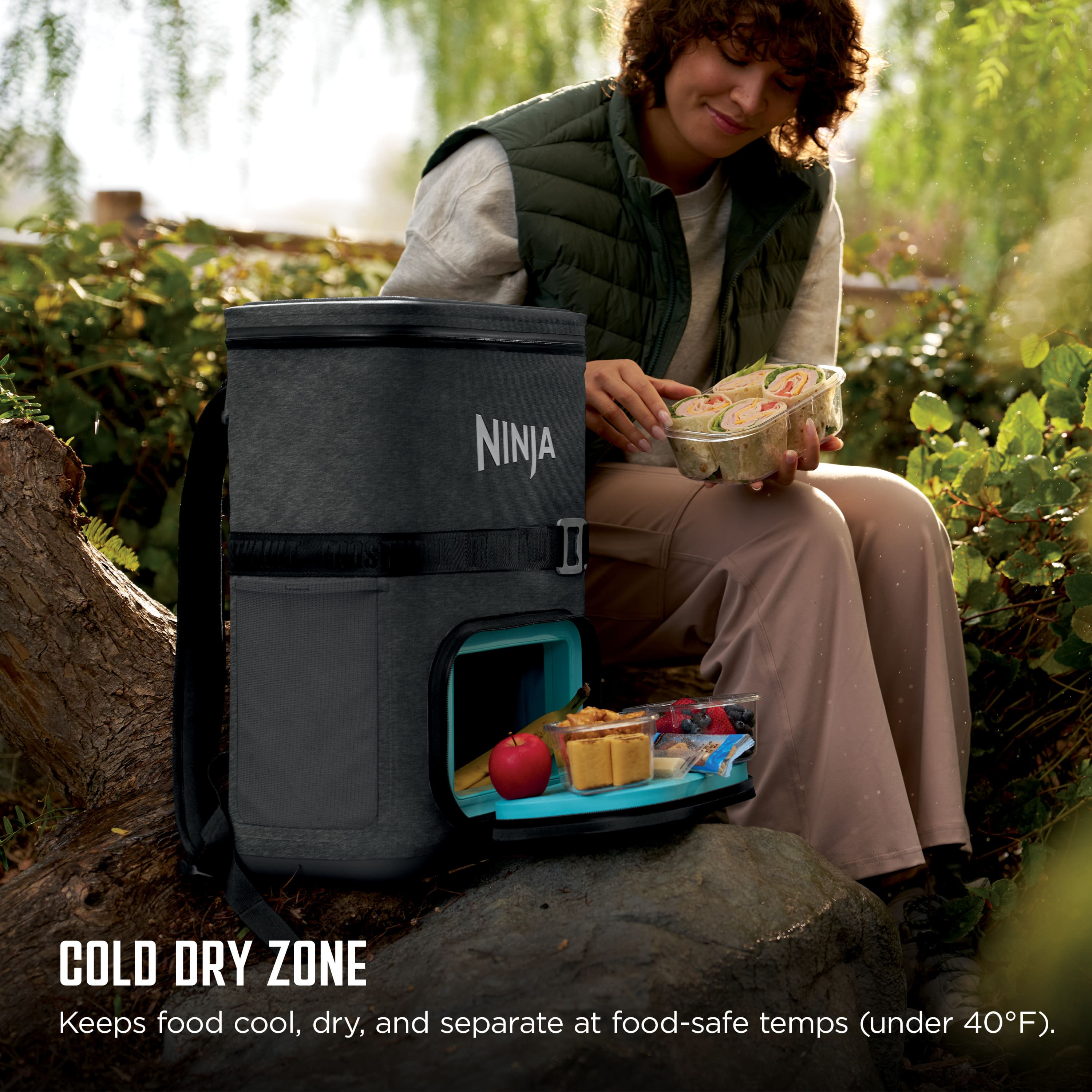 Ninja Outdoor FrostVault Go 24 Can Soft Cooler with Cold Dry Zone
