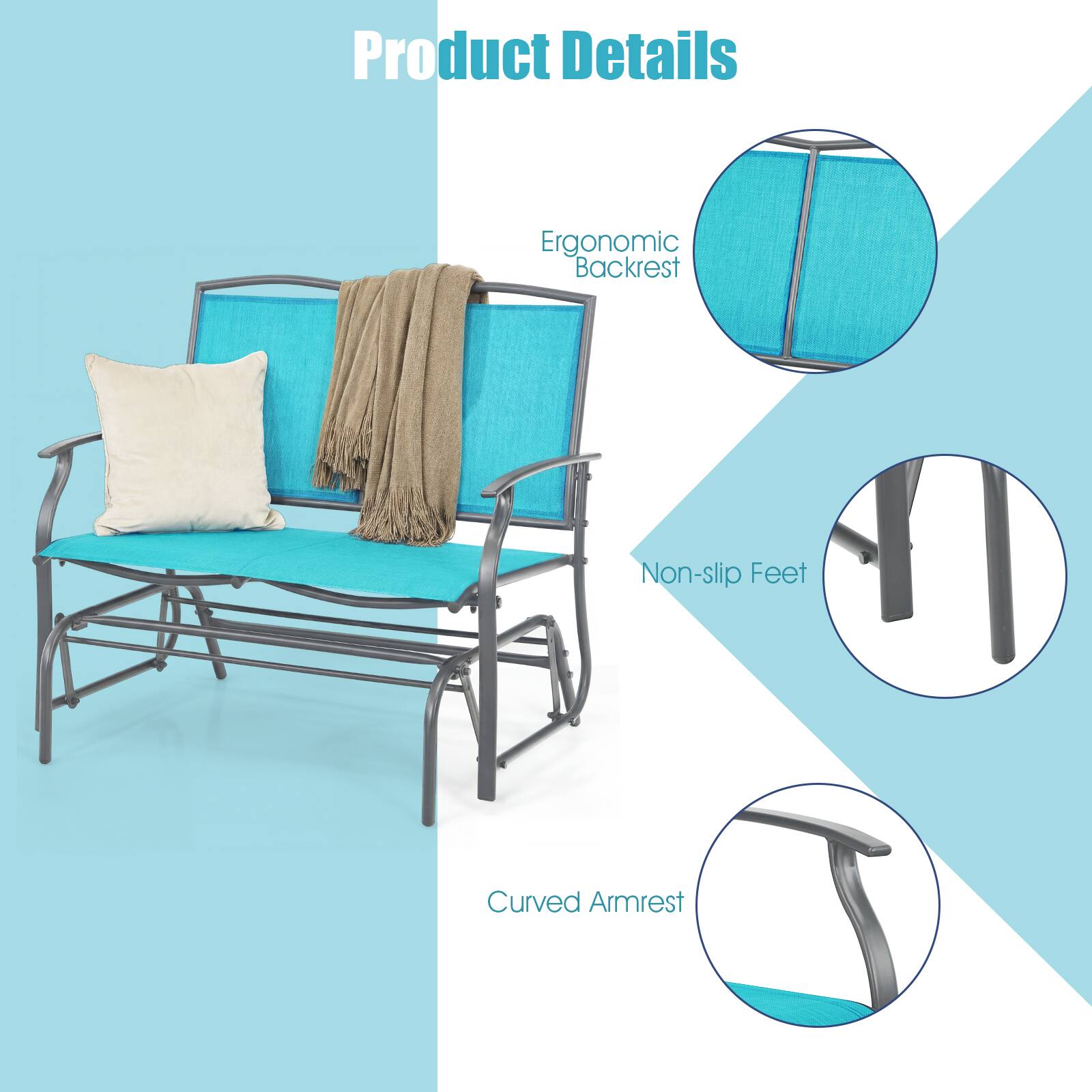 Product Details

- Ergonomic Backrest
- Non-slip Feet
- Curved Armrest