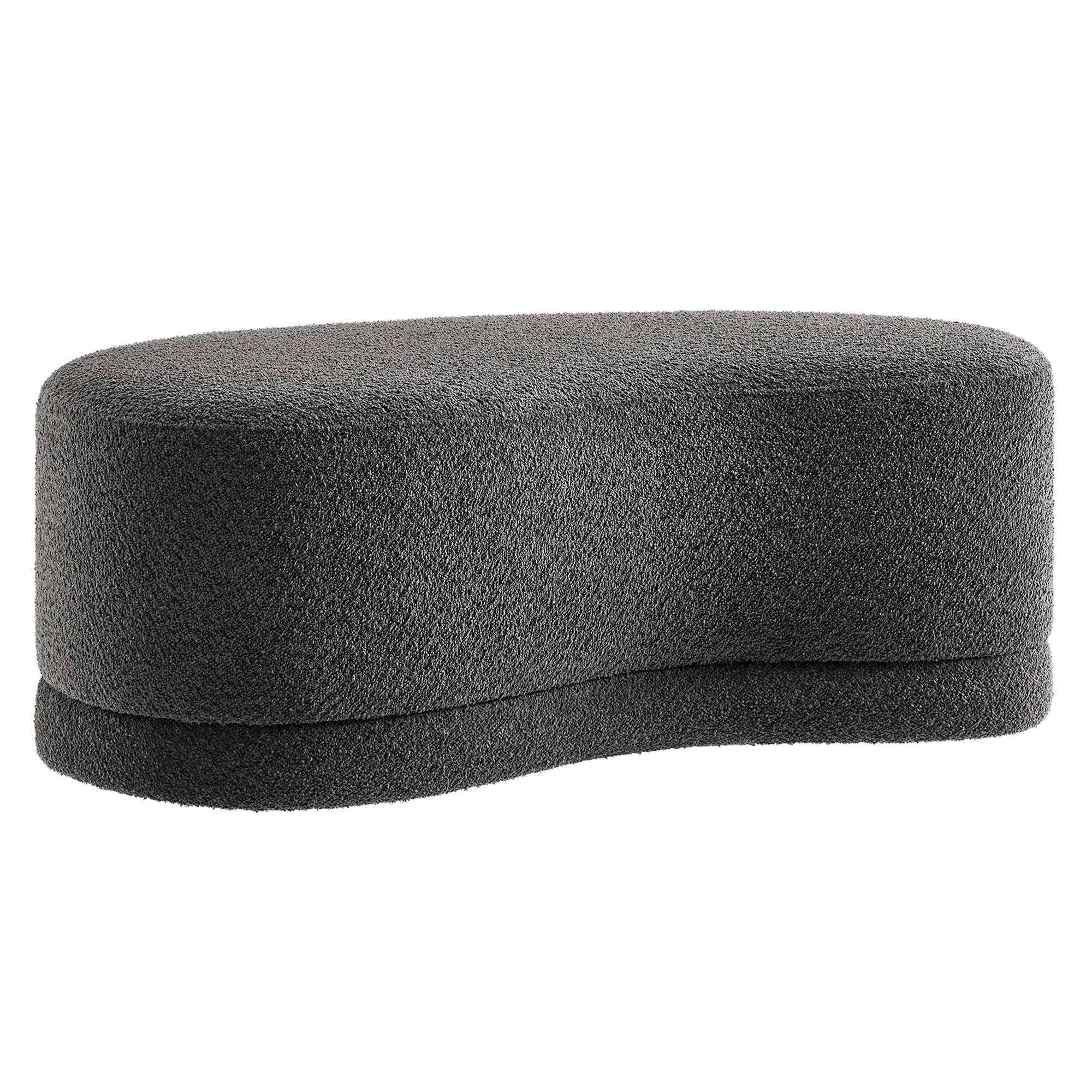 Angle. Modway - Nimbus 48" Upholstered Ottoman Bench by Modway - Cast Slate.