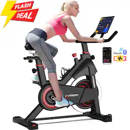 HARISON - Magnetic Exercise Bike for Home with Bluetooth, Stationary Bike with iPad Holder (BBX12 - Black