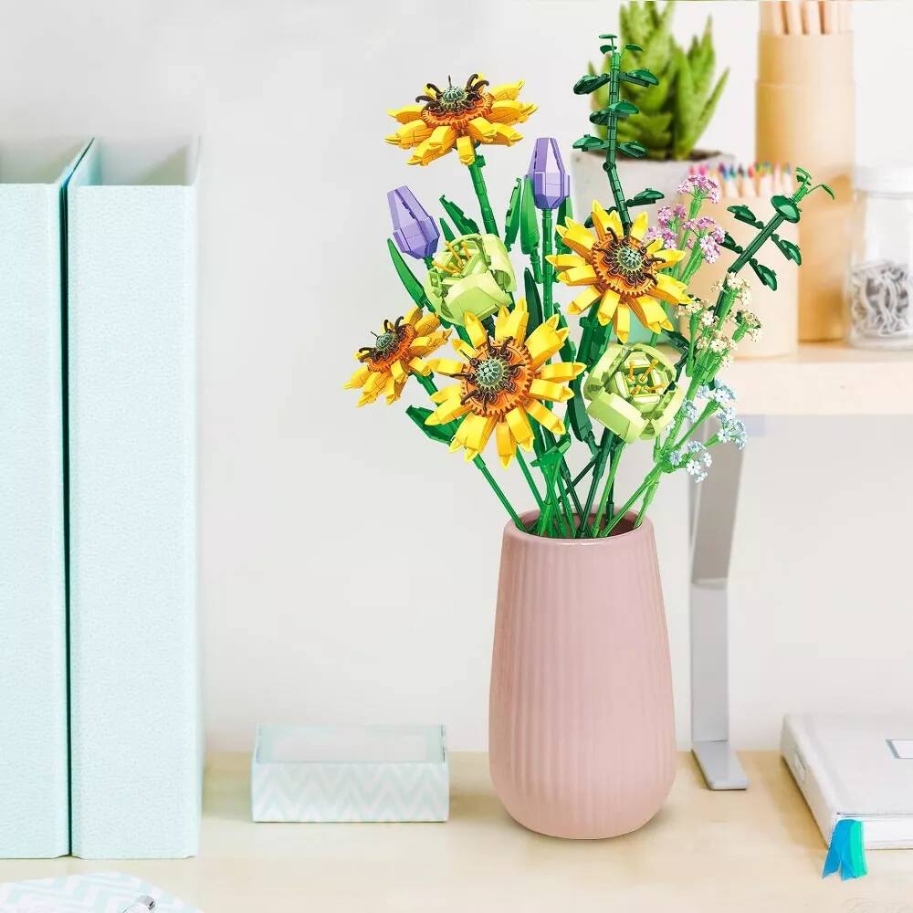 Alt View 7. Contixo - Contixo Sunflower Bouquet Floral Building Block Set.