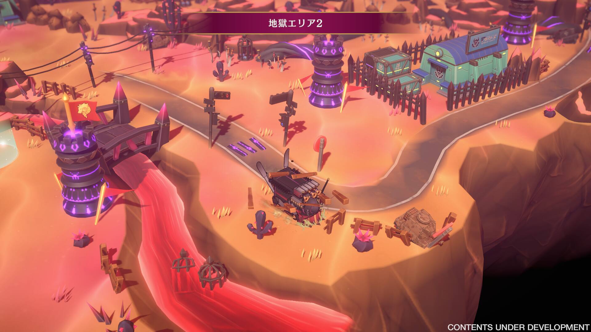 Sure, here is the corrected and grouped text from the image:

---

**地獄エアポート2**

**CONTENTS UNDER DEVELOPMENT**

---