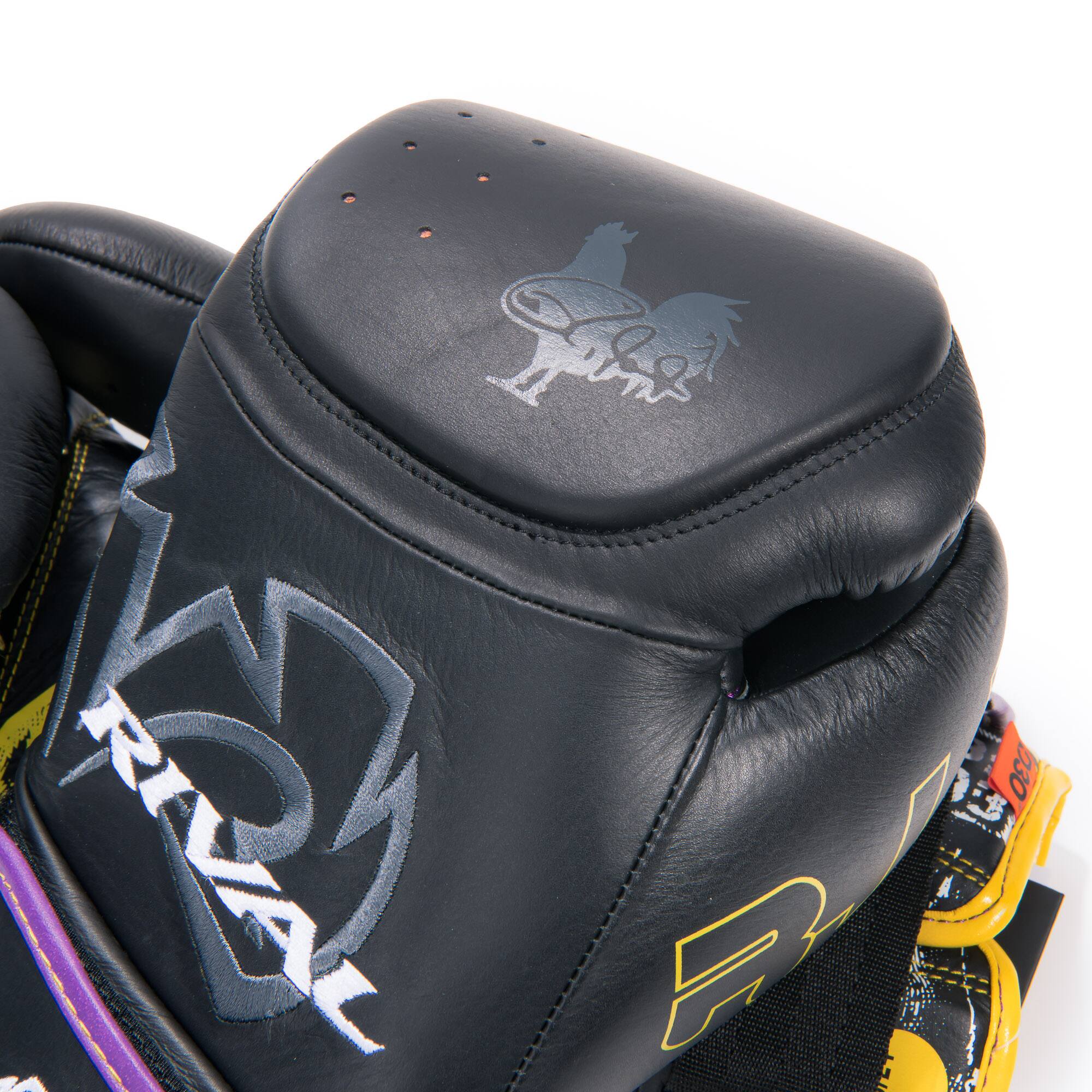 Alt View 5. RIVAL - Rival RFX-Guerrero Intelli-Shock 2.0 Bag Gloves - 10 oz. - RJJ - Black/Gray - Black/Gray.