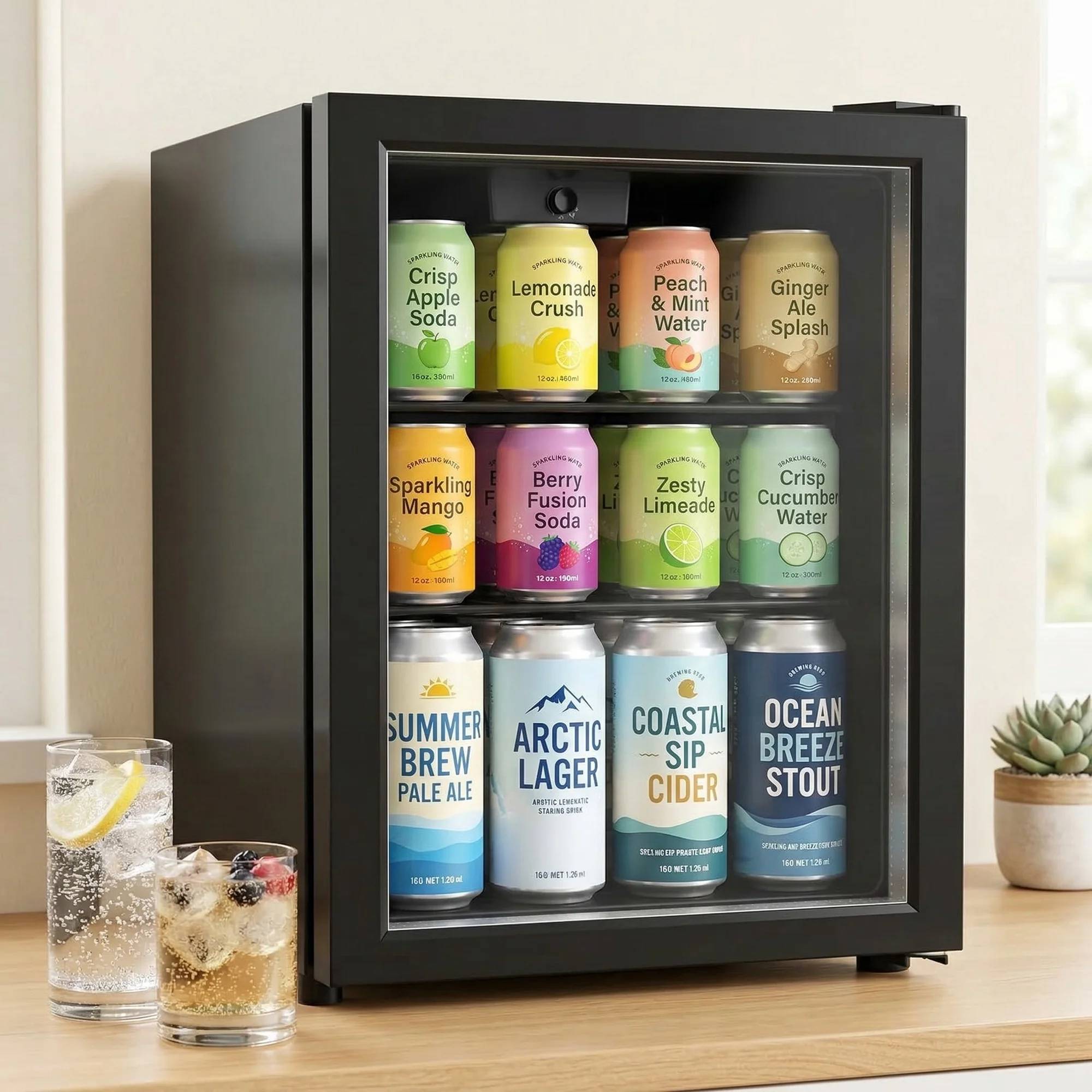 SPARKLING Crisp Apple Soda & Lemonade  
SPARKLING Peach & Mint Water  
SPARKLING Ginger Ale Splash  
SPARKLING Berry Fusion Mango  
SPARKLING Zesty Crisp Cucumber Limeade Water  
SUMMER BREW PALE ALE  
ARCTIC LAGER  
COASTAL SIP CIDER  
OCEAN BREEZE STOUT