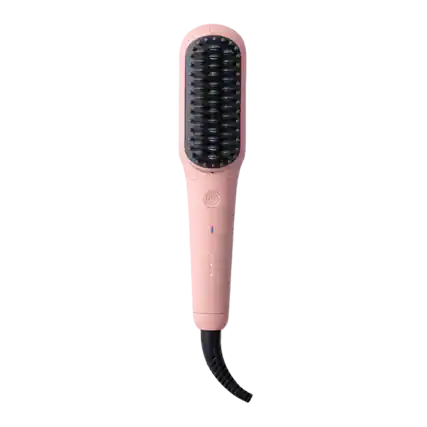Front. TYMO - TYMO iONIC mini Black Hair Straightening Brushes - Pink.