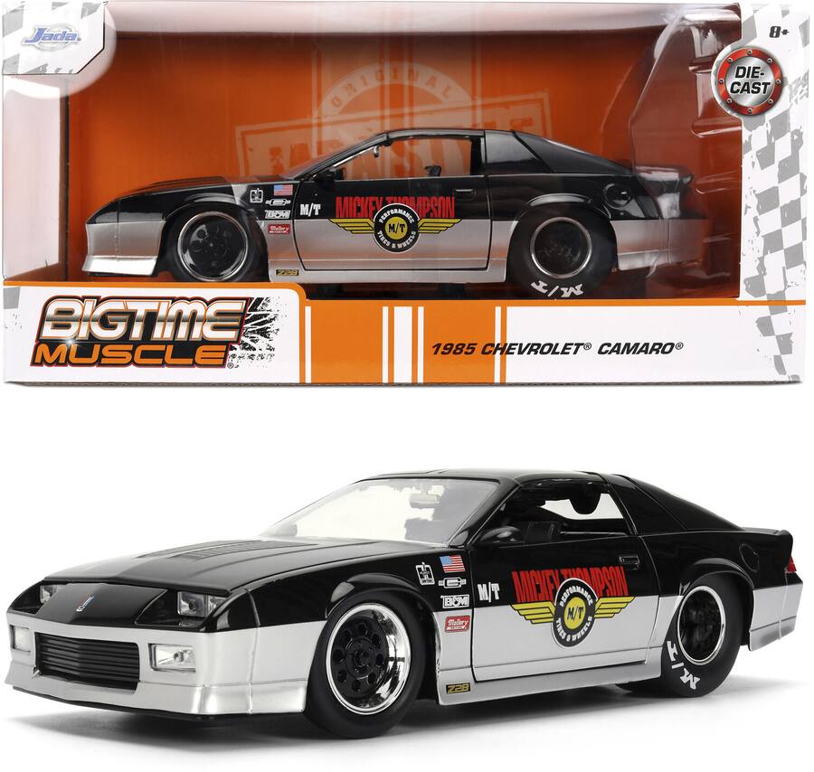 Micky Thompson Racing Rims Jada Toys Big Time Muscle 1:24 1985 Chevy Camaro Mickey Thompson Die ...