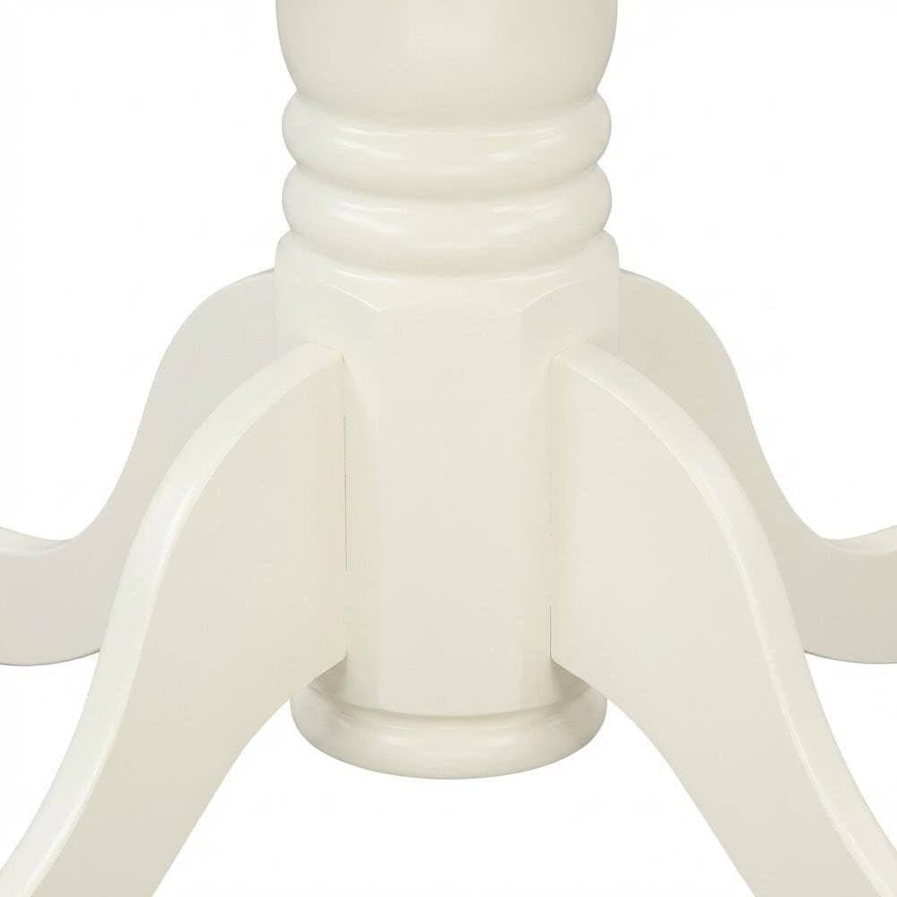 Back. FurniFact - White Solid Wood 5 Pc Breakfast Nook Table Set - Multi-Color.