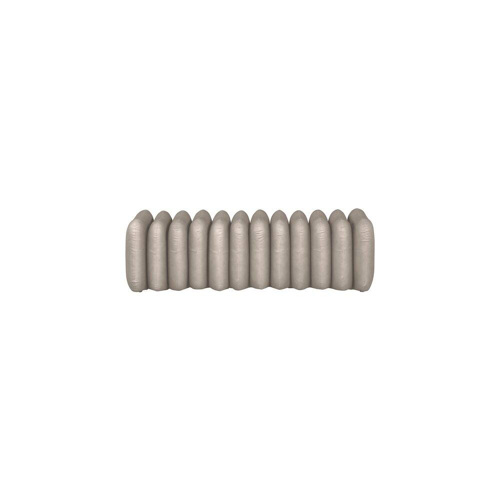Alt View 2. Meridian Furniture - Atticus Taupe Vegan Leather Bench - Brown.