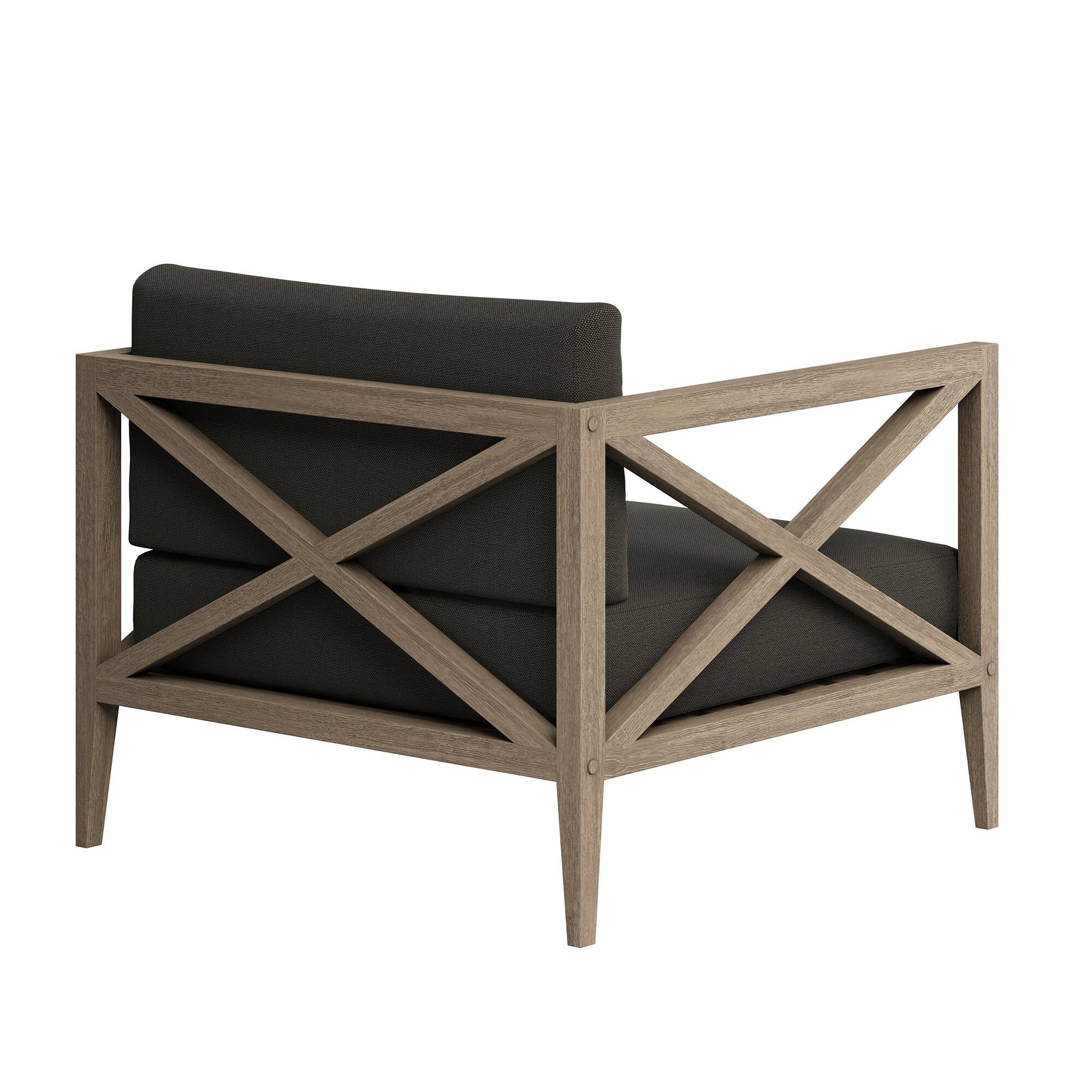 Alt View 3. Modway - Northlake Outdoor Teak Armchair by Modway - Weathered Gray Flint.