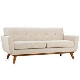 Engage Upholstered Fabric Loveseat by Modway - Beige