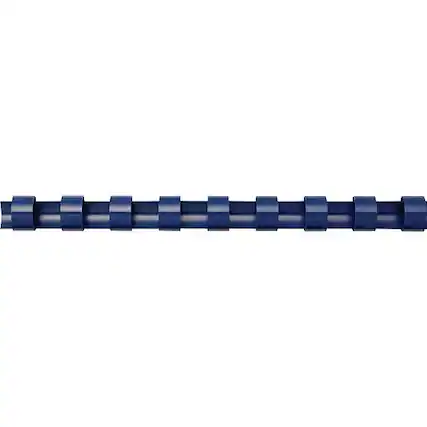 Front. Fellowes - 3/4" Plastic Binding Spine Comb, 150 Sheet Capacity, Navy, 100/Pack (52392) - Blue.