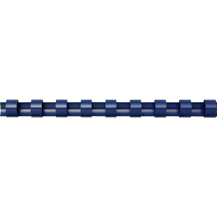 Front. Fellowes - 3/4" Plastic Binding Spine Comb, 150 Sheet Capacity, Navy, 100/Pack (52392) - Blue.