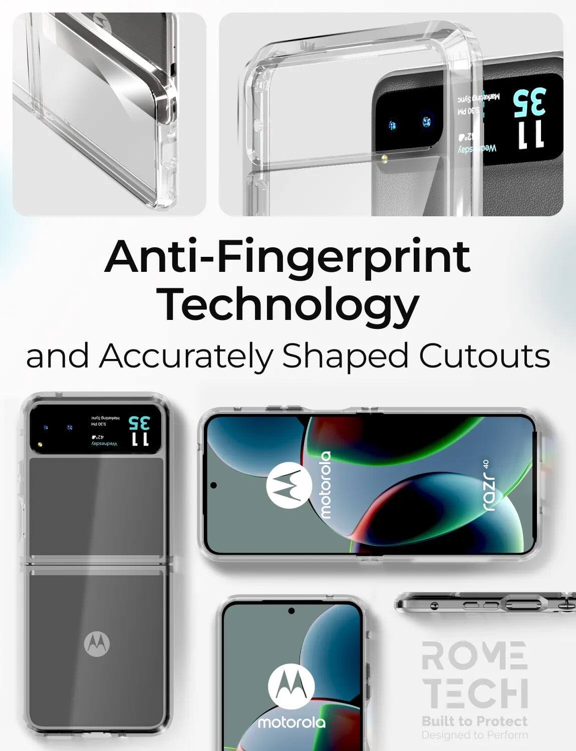 Sync Marketing 35 HD  
Wednesday  
Anti-Fingerprint Technology and Accurately Shaped Cutouts  
Busmpos  
DES 35  
Wednesday 11  
L  
motorola 40 razr  
AA  
motorola  
ROVE TECH  
Built to Protect  
Designed to Perform