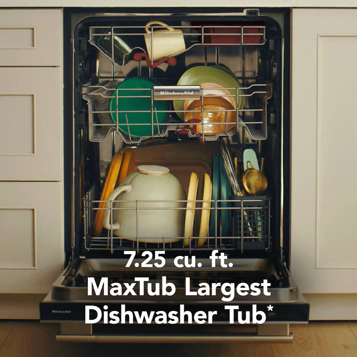 KitchenAid 7.25 cu. ft. MaxTub Largest Dishwasher Tub*