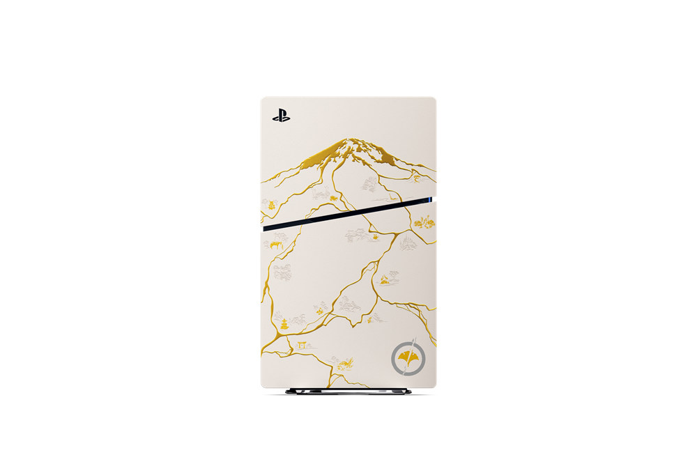 Left. Sony Interactive Entertainment - PlayStation 5 Console – Ghost of Yōtei Gold Limited Edition Bundle - White.