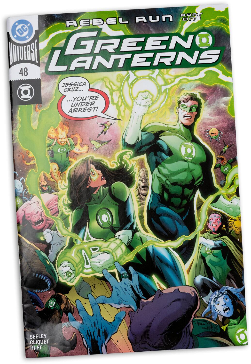 PART REBEL RUN ONE * DC UNIVERSE GREEN LANTERNS JESSICA CRUZ... ...YOU'RE UNDER ARREST! SEELEY CLIQUET HI-FI 1