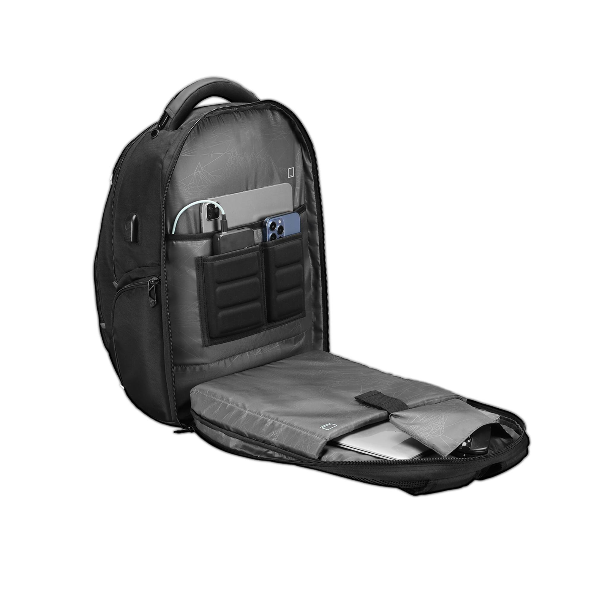 Alt View 1. Swissdigital Design - Swissdigital SD1644FB-01 Pixel Pro Black Backpack - Black.