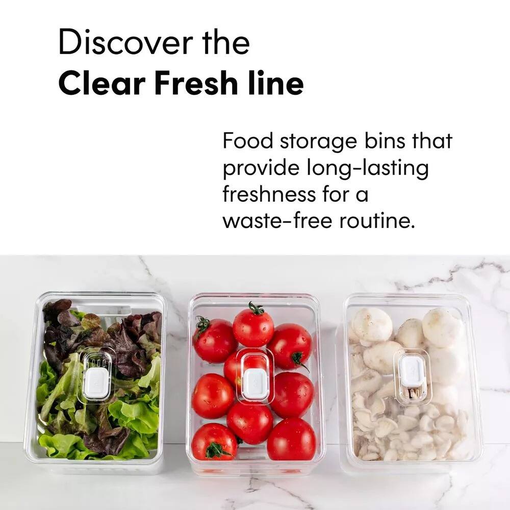 Discover the Clear Fresh line

Food storage bins that provide long-lasting freshness for a waste-free routine.