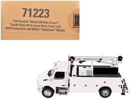 Diecast Masters - Peterbilt 536 Auto-Crane Titan 85-Body HC14-Crane Work Truck with Miller EnPak "Transport Series" 1/50 - White