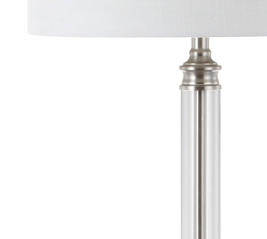 Alt View 4. Jonathan Y - Ralph 60" Metal/Glass Floor Lamp, Polished Nickel/Clear - Polished Nickel/ Clear.