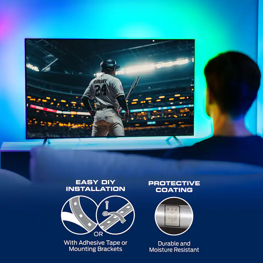 Monster Smart Robe Light Box Monster Smart 10ft Sound Reactive Flow LED Strip Lights, LED Lights for ...