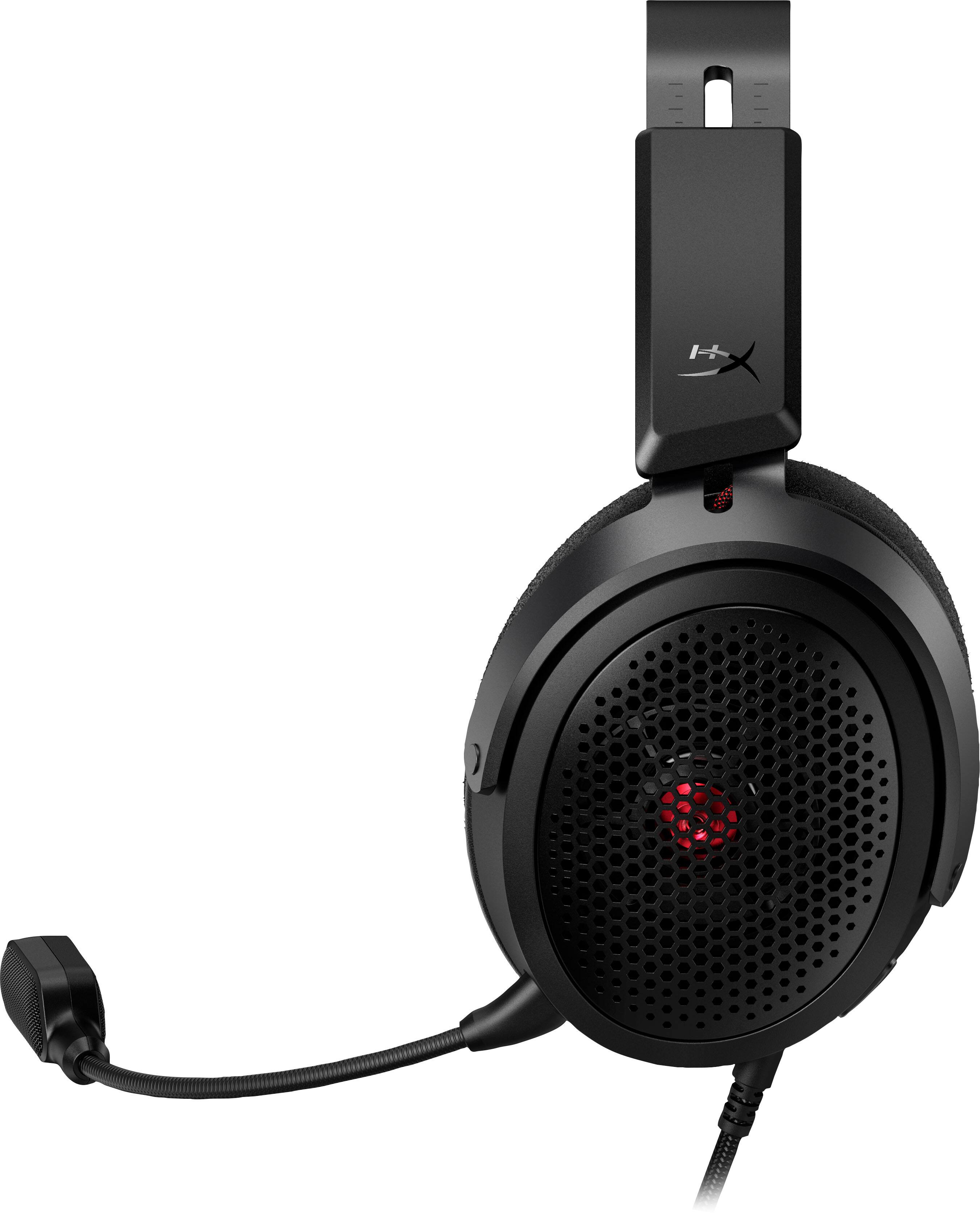 Left. HyperX - Cloud Alpha Air Wireless Open-Back Gaming Headset for PC, PS5, PS4, Xbox X|S, Nintendo Switch, Mac, and Mobile - Black.