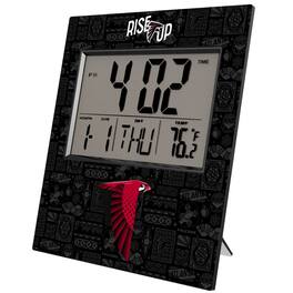 Keyscaper - Atlanta Falcons 2024 Illustrated Limited Edition Digital Desk/Wall Clock - Gray