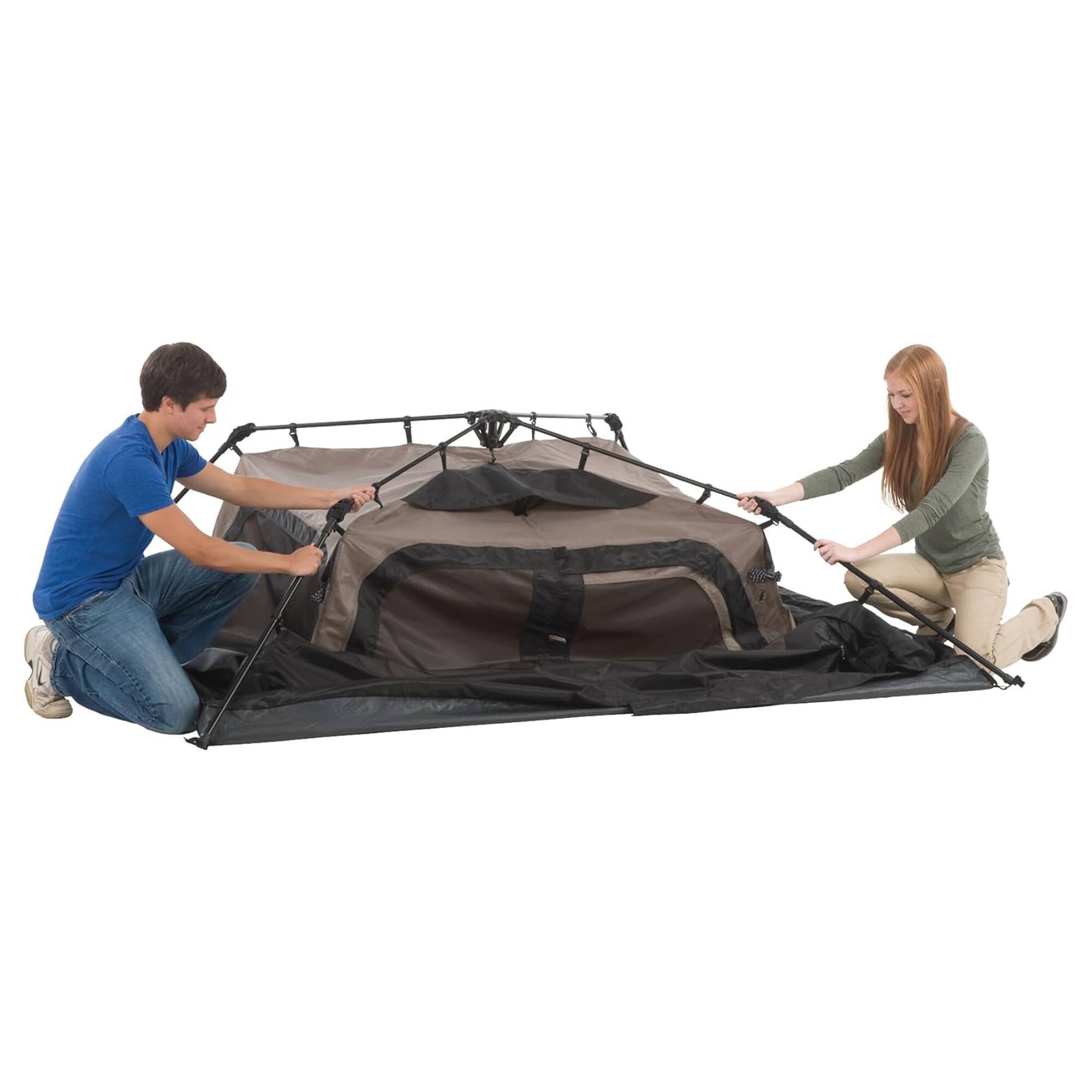 Alt View 4. Coleman - Coleman Instant Camping Tent, Large Durable Shelter with Poles and Carry Bag - Black.