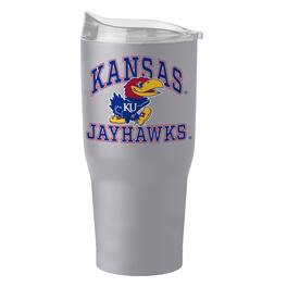Logo Brands - Kansas Jayhawks 30oz. Stone Powder Coat Tumbler - Multicolor