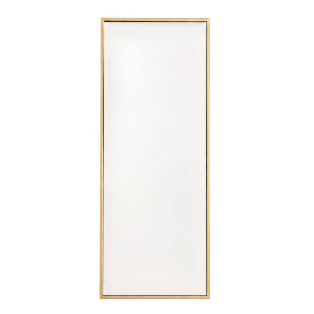 Front. Elegant Decor - Metal frame rectangle mirror 14 inch in Brass - Brass.