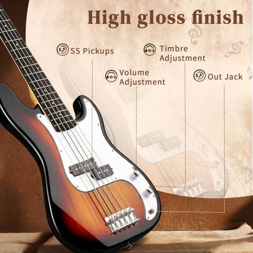 High gloss finish

- SS Pickups
- Timbre Adjustment
- Volume Adjustment
- Out Jack
