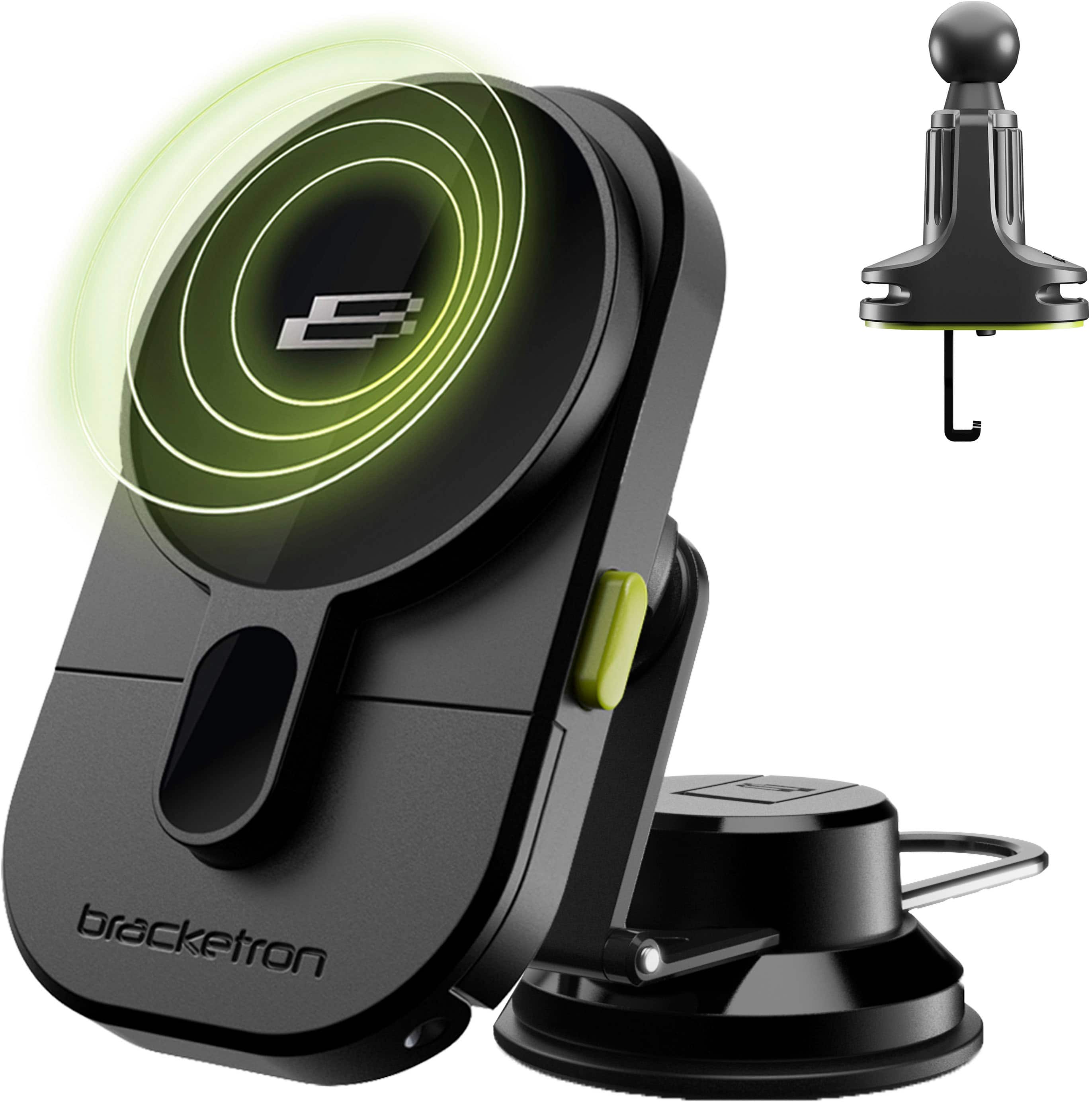 Front. Bracketron - PwrUp MagAlign Dash, Display & Vent Mnt - Black.