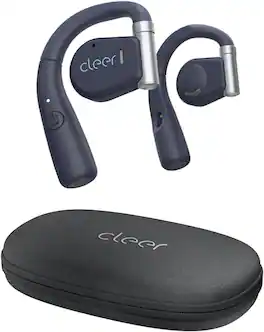 Cleer - ARC Open-Ear Earbuds – True Wireless, Touch Controls, 18Hr Playtime, Secure Fit, Custom EQ - Blue