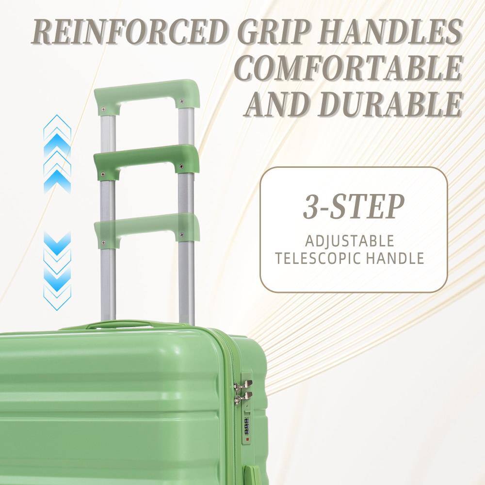 REINFORCED GRIP HANDLES  
COMFORTABLE AND DURABLE  

3-STEP  
ADJUSTABLE TELESCOPIC HANDLE