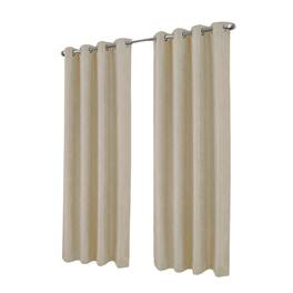 RT Designers Collection - RT Designer Collection Cassi Shimmer Jacquard Grommet Curtain Panel 54" x 90" - Taupe