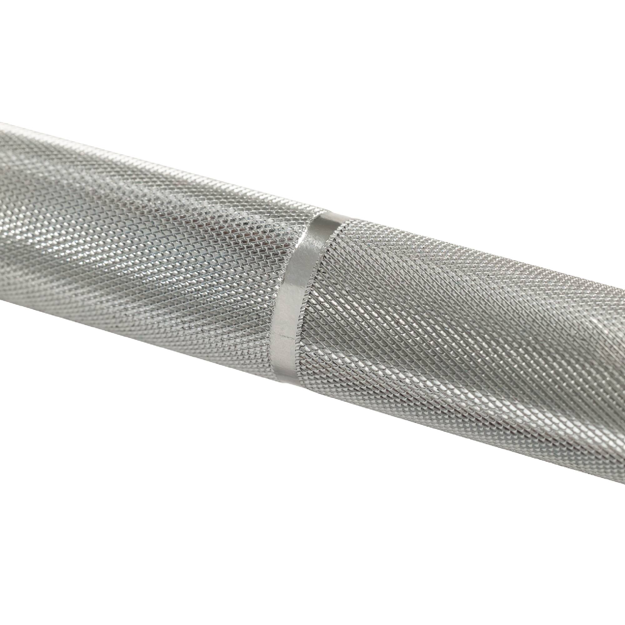 Alt View 1. Sunny Health & Fitness - 86” (7 ft) Olympic Barbell Bar with 30mm shaft diameter - Silver.