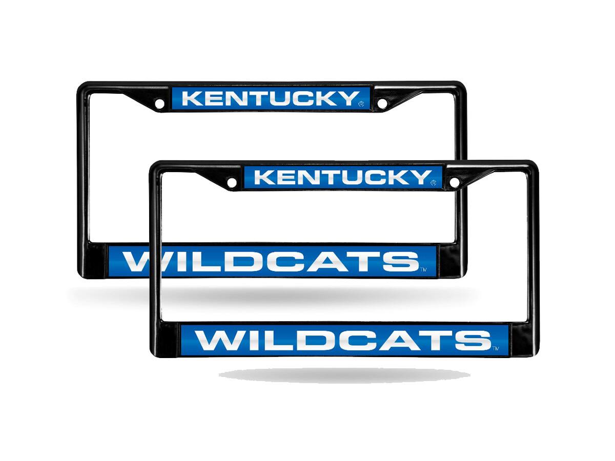 Kentucky Wildcats Black Metal Laser Cut License Plate Frame - Set of 2 Frames