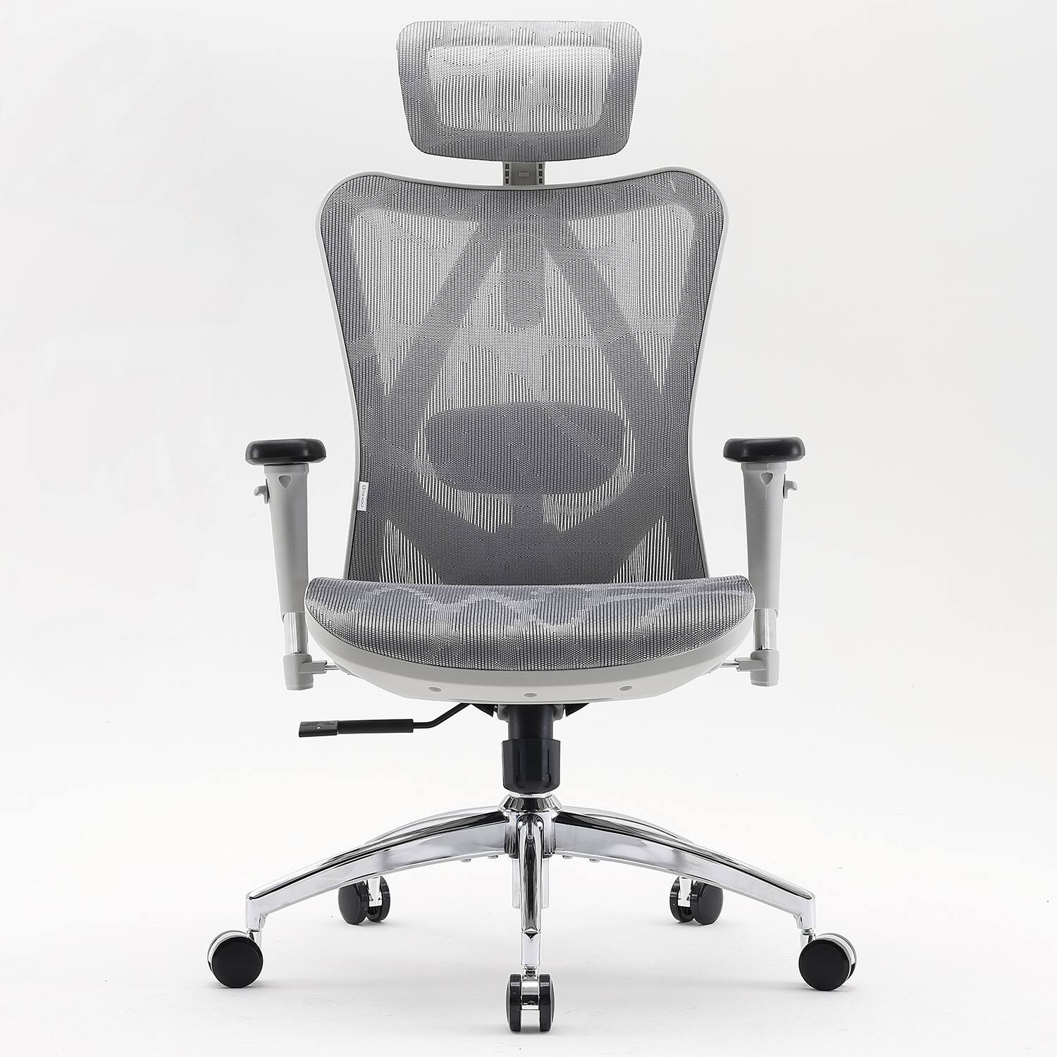 Alt View 7. SIHOO - M57 Ergonomic Office Chair with 3D Armrest, Mesh Desk Chair with Lumbar Support, 300lb - Light Gray.