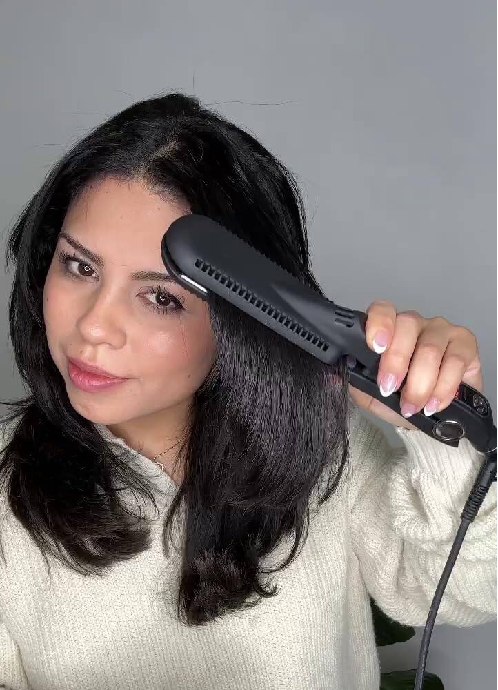 Alt View 1. Live At Space - Mirror-titanium Flat Iron Hair Straightener 1.75" Wide Ionic 260f Up To 480f 21 Temperature Settings Mch - Default.