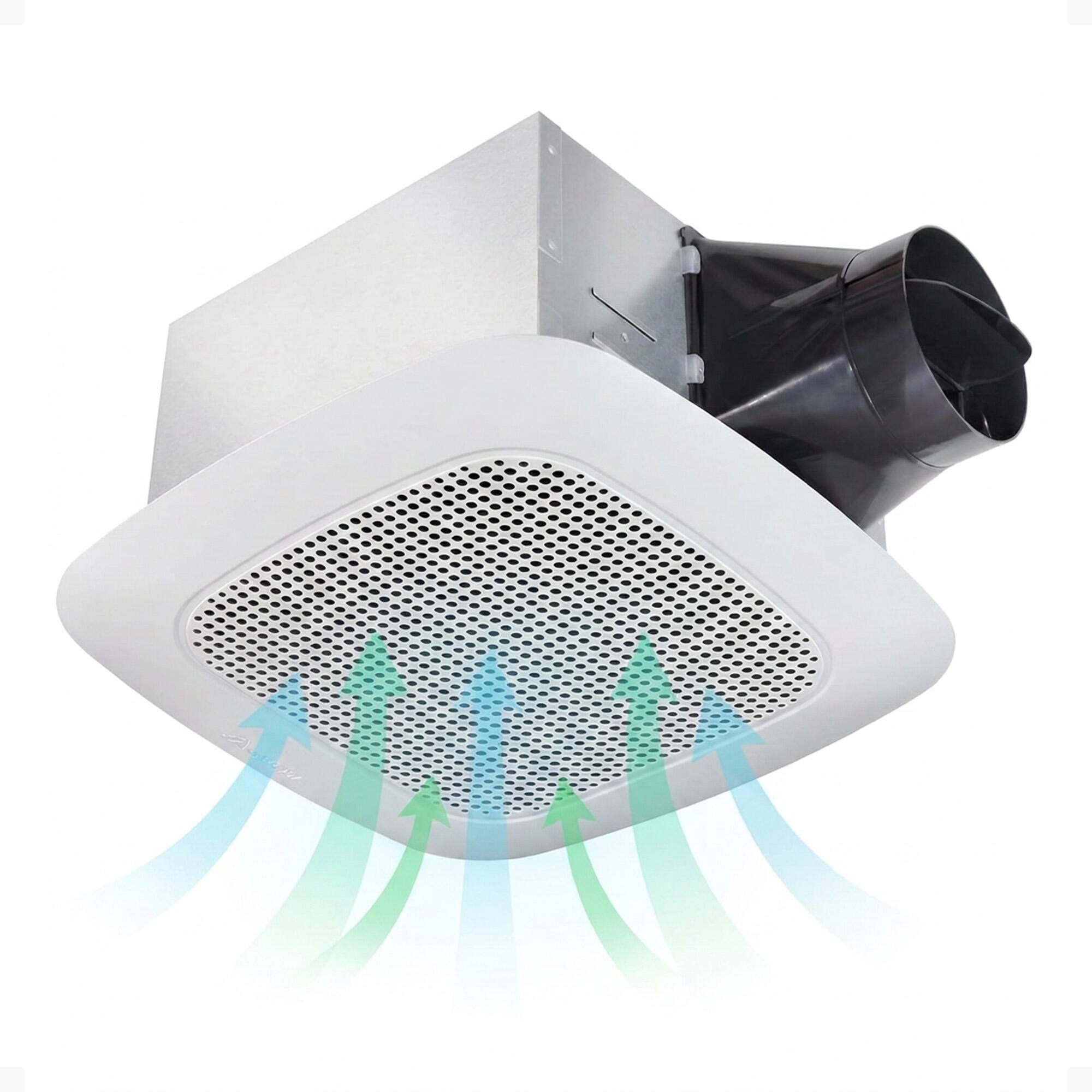 Front. Delta Breez - Delta Breez Signature 110 CFM Ceiling Exhaust Fan with Bluetooth Stereo Speaker - White.