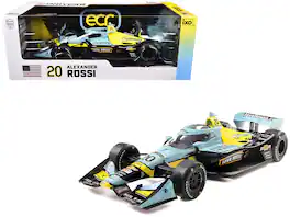 IXO - Dallara IndyCar #20 Alexander Rossi Java House Ed Carpenter Racing Road Course NTT IndyCar Series 2025 1/18 - Yellow, Blue, Black