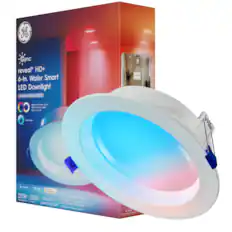 Gync reveal HD+ 6-In. Wafer Smart LED Downlight
HIGH LIGHT OUTPUT
Millions of Vibrant Colors
PLUS The Pure, Clean Light of Reveal™
120W | 2300 Lumens
1 Fixture + Junction Box
No recessed housing required
Dimmable to brightness with app
Gync Smart Dimmer Switch app
or use with traditional dimmer
Matter, Works with Alexa, Google Home
IC-Rated for direct contact with insulation