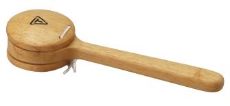 Front. Tycoon Percussion - Castanet with Handle, Wooden Construction, Easy-to-Play Design, Enhancing Musical Performances.