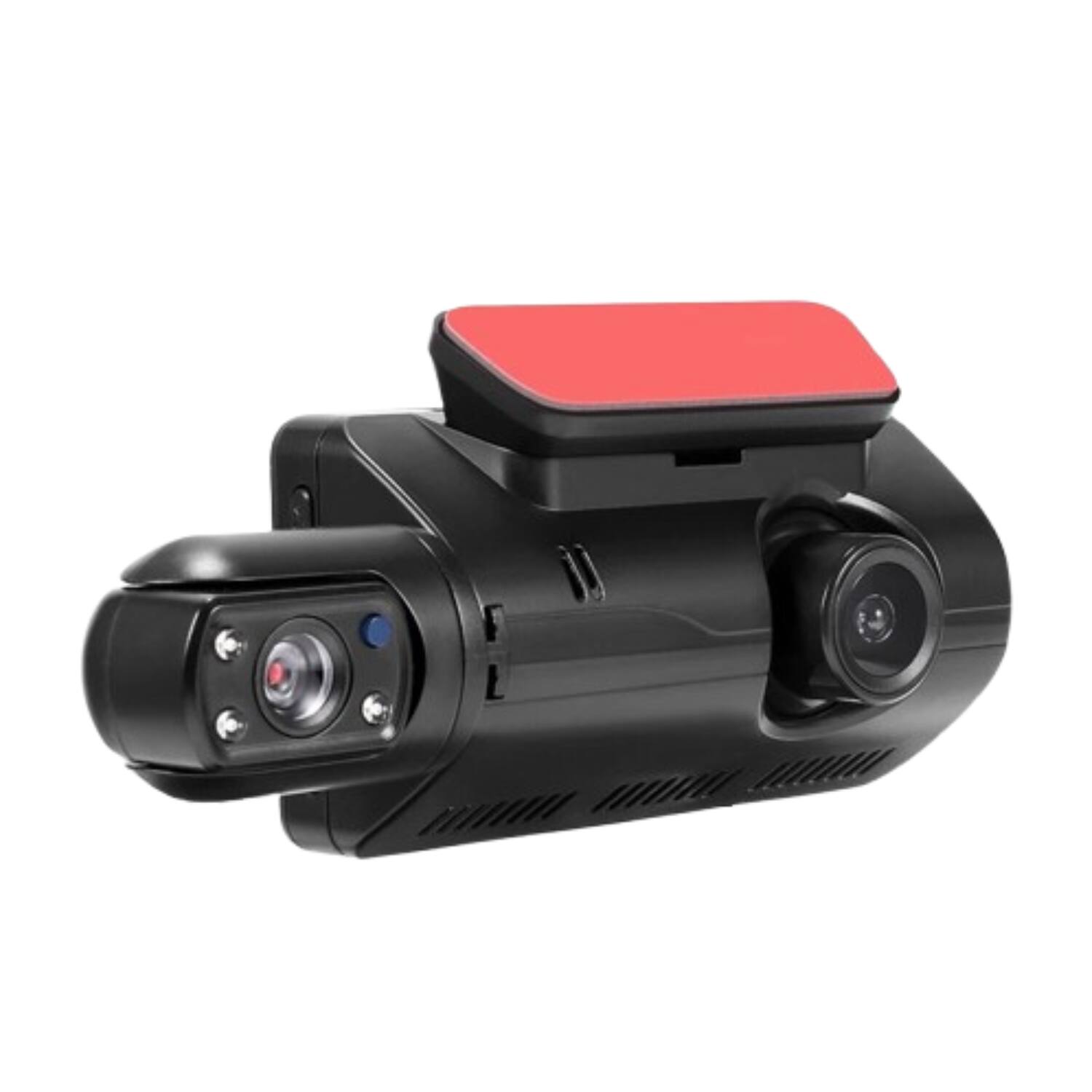Front. Stock Preferred - 360° 1080P Dual Dash Cam for Car – HD Security Camera with G-Sensor - Black.