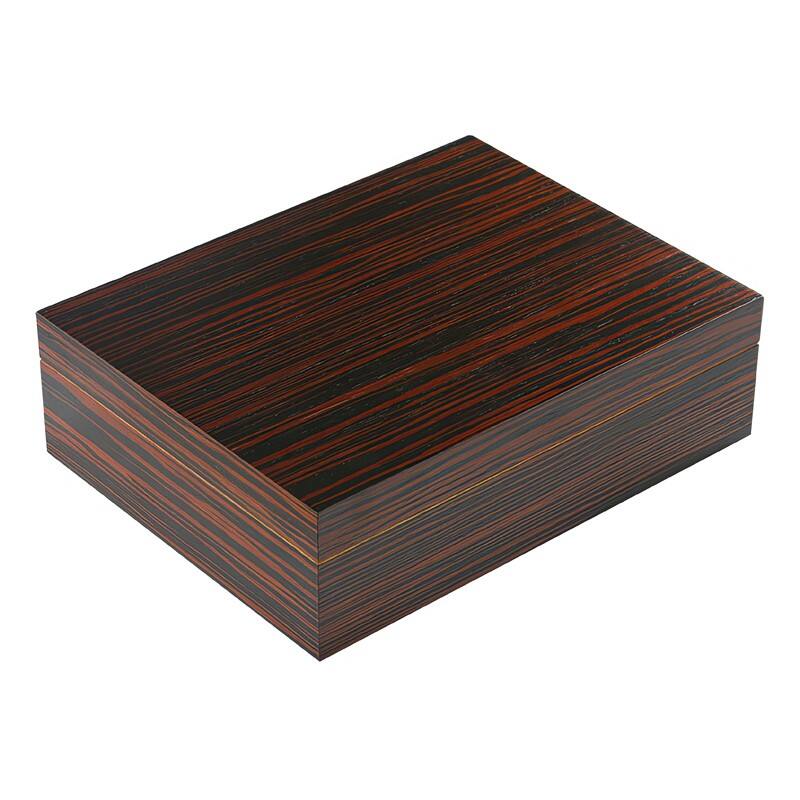 Alt View 1. Prestige - Vizcaya Ebony Humidor - Ebony Wood Finish.