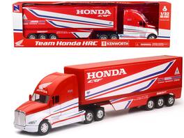 Kenworth Semi-Truck "Team Honda HRC" 1/32 Diecast Model by New Ray - Red And White