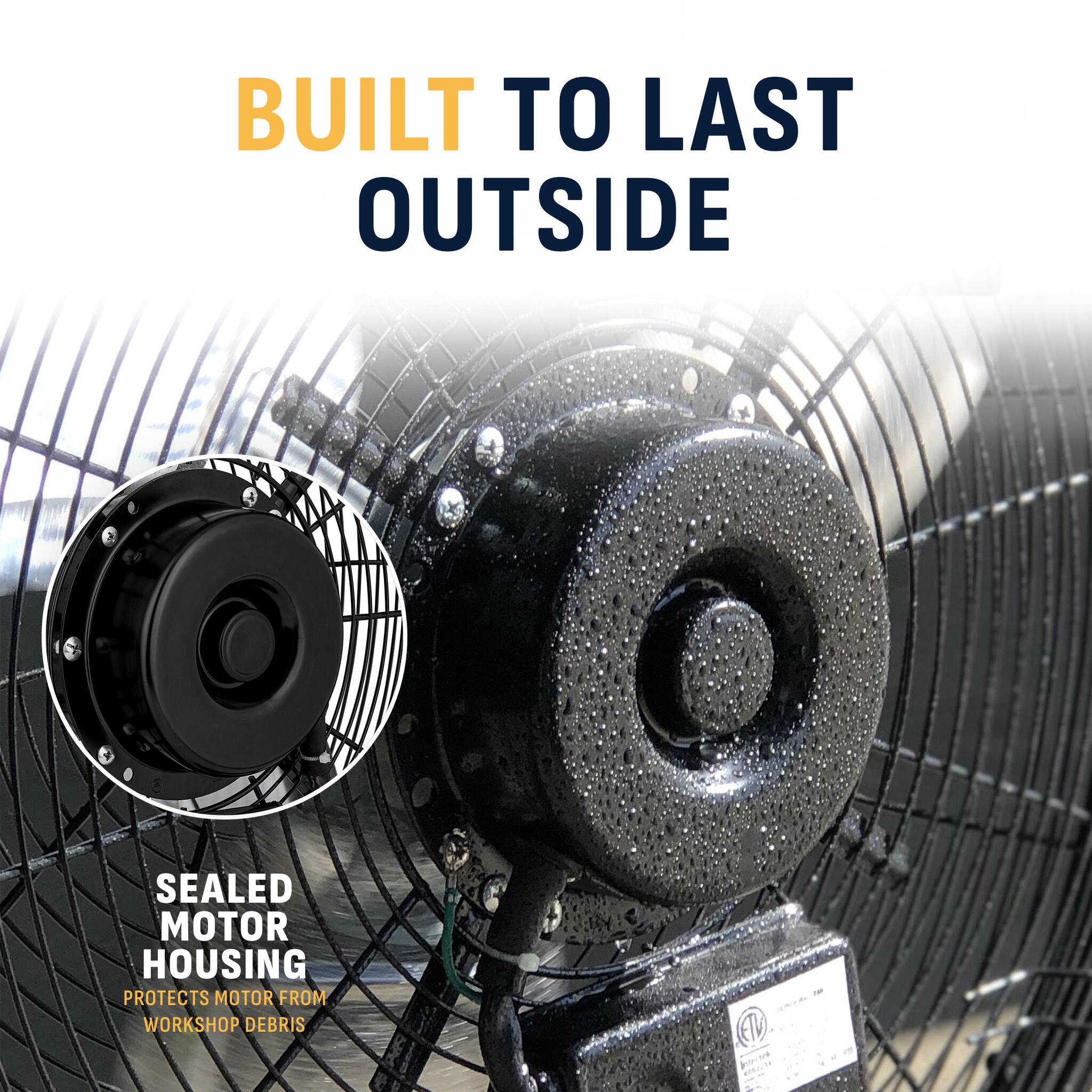 BUILT TO LAST OUTSIDE

SEALED MOTOR HOUSING PROTECTS MOTOR FROM WORKSHOP DEBRIS