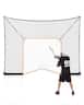 VEVOR - Hockey and Lacrosse Goal Backstop, 12x9 ft Lacrosse Net with Extended Coverage - Black