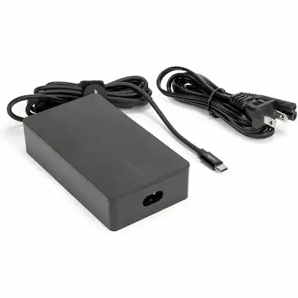 Front. Rocstor - Rocstor 140W Smart USB-C Laptop AC Power Adapter Charger - 140 W - Rugged - 6.56 ft Cable - 120 V AC, 230 V AC Input - 5 - Black.